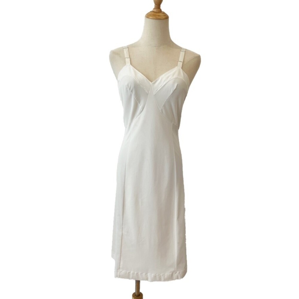 Charmode Sears Vintage Ivory Full Slip Size 34 Glamour Pin Up